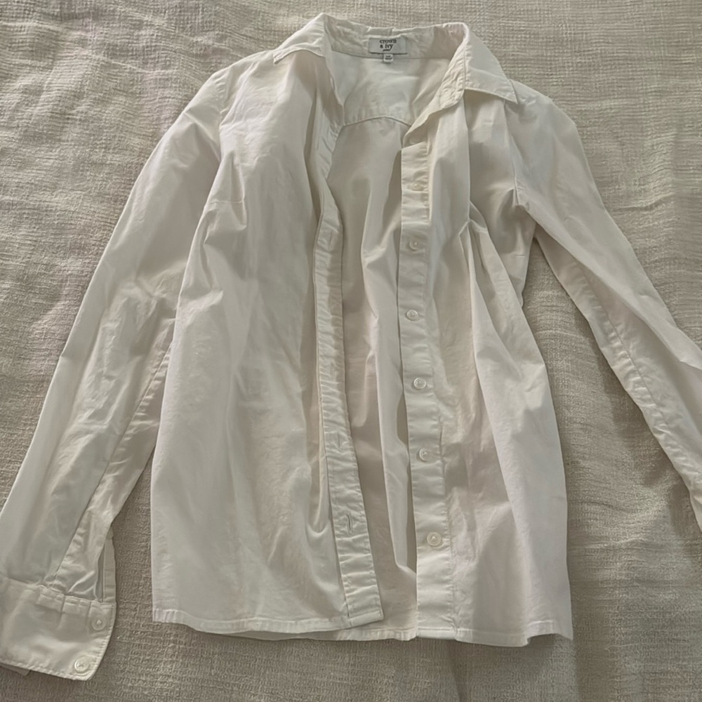 White petite button up